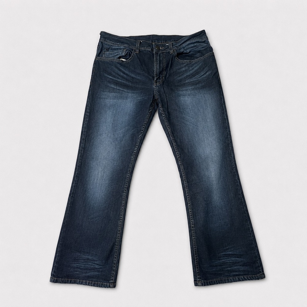 Buffalo David Bitton Livfree 1972 Mens 34x30 Straight Stretch Jeans Blue
